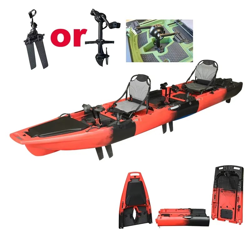 Hot Sale 14FT 2-Person Double  - Fishing Kayak Pedal Drive review and price